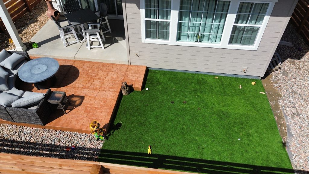 Turf backyard